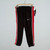 NWT - NIKE Therma-Fit Boy's Size 5 Black Fleece Sports Pants - Red & Gray Stripe