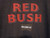 NWOT - BUSHMILLS Red Bush Irish Whiskey Logo Image Adult Size L Charcoal Gray Double-Sided Short Sleeve Tee