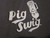 NWT - Piggly Wiggly PIG SWIG Brand Beer "Dig The Swig" Adult Dark Gray Adult Double Sided Short Sleeve Tee