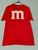 NWOT - M&M Candies RED "M" Adult Size M Short Sleeve Tee