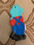Vintage 1970's Hand-painted Ceramic Farmer Ornament