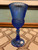 Vintage AVON Washington Image Goblet BLUE FOSTORIA Candle Holder in Box with Original Candle