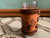 Vintage Tortola British Virgin Island Leather Wrap w/ Sailboat Print Shot Glass