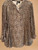 NWT - New Directions Size 3X Lined Leopard Print Button Front 3/4 Sleeve Blouse