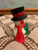Vintage 1976 Hallmark Cards Merry Miniatures Snowman Holding a Christmas Wreath with Red Cardinal inside Miniature Figurine