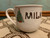 Vintage Christmas Village MILK FOR SANTA Candy Canes & Christmas Trees Holiday Ceramic Mug