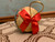 Vintage Key West Florida Santa Claus Relaxing on the Beach Round Souvenir Christmas Ball Ornament