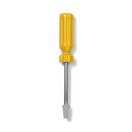 Plastic Handle Steel Flathead Screwdriver (L) 100mm