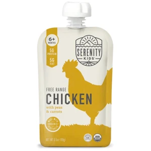 Free Range Chicken Baby Food Pouch w/ Organic Peas + Carrots - 3.5oz