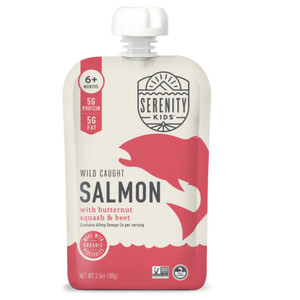 Wild Caught Salmon Baby Food Pouch with Organic Butternut Squash and Beet - 3.5oz