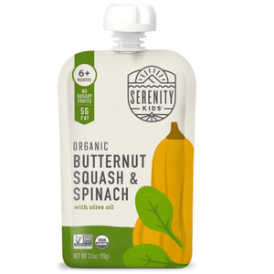 Organic Butternut Squash + Spinach Baby Food Pouch w/Olive Oil - 3.5oz