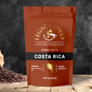 Costa Rican Medium Roast Ground Coffee - 16oz