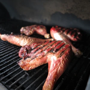 Turkey Dark Quarters on the Grill