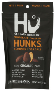 Dark Chocolate Covered Almond Hunks with Sea Salt - 4 oz
