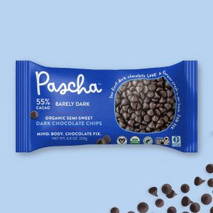 Barely Dark Chocolate Chips from Pascha Chocolate Co