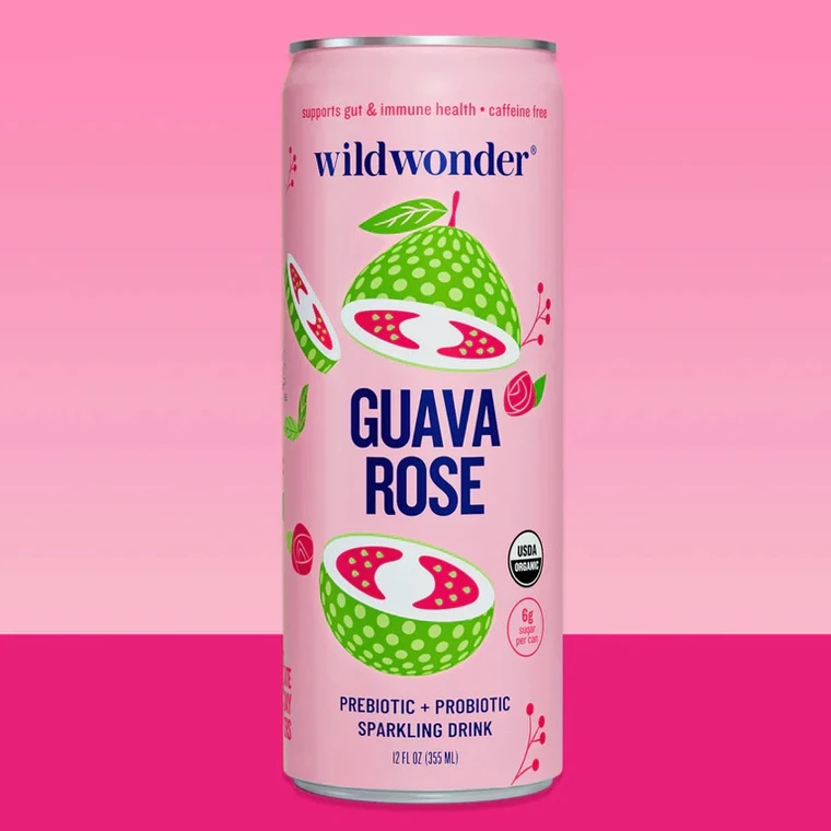 Pre and Probiotic Sparkling Drink - Gauva Rose - 12oz