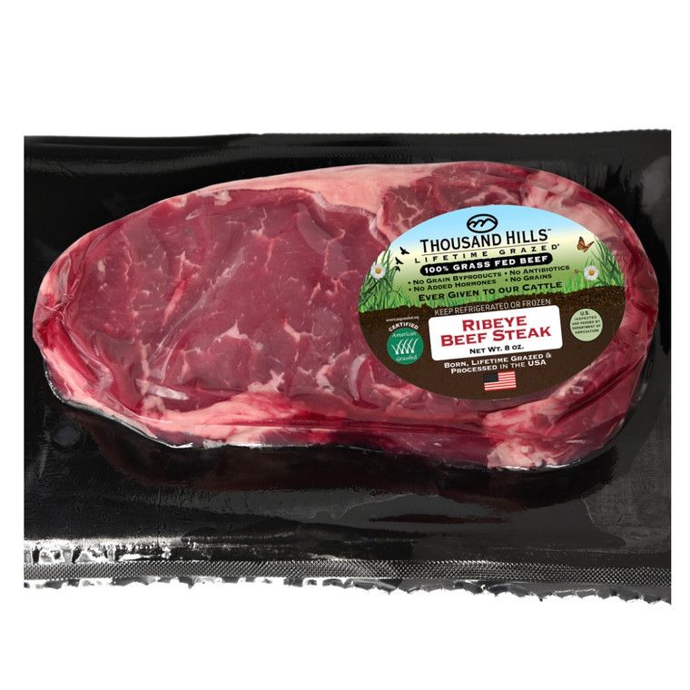 Grass Fed Beef Ribeye Steak - 8oz
