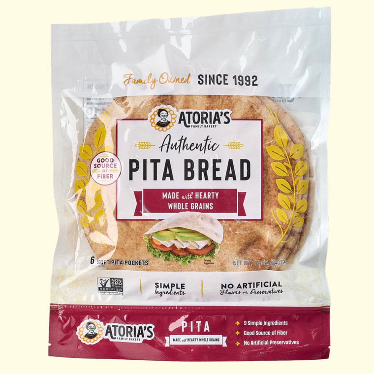 Whole Grain Pita Bread - 12oz