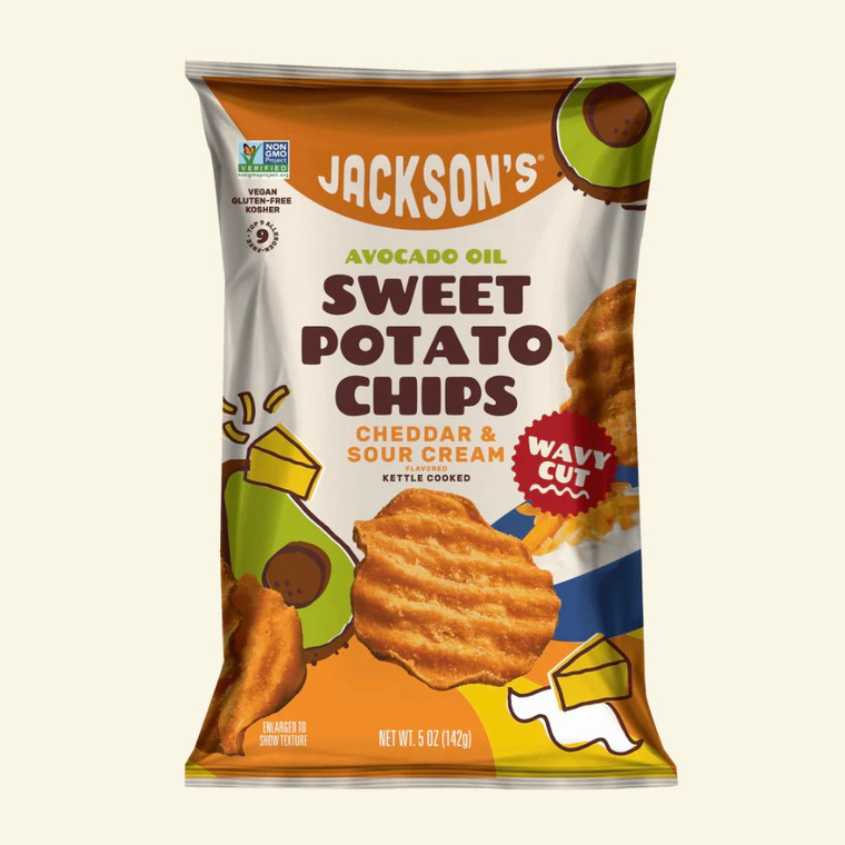 Wavy Cheddar & Sour Cream Sweet Potato Chips - 5oz