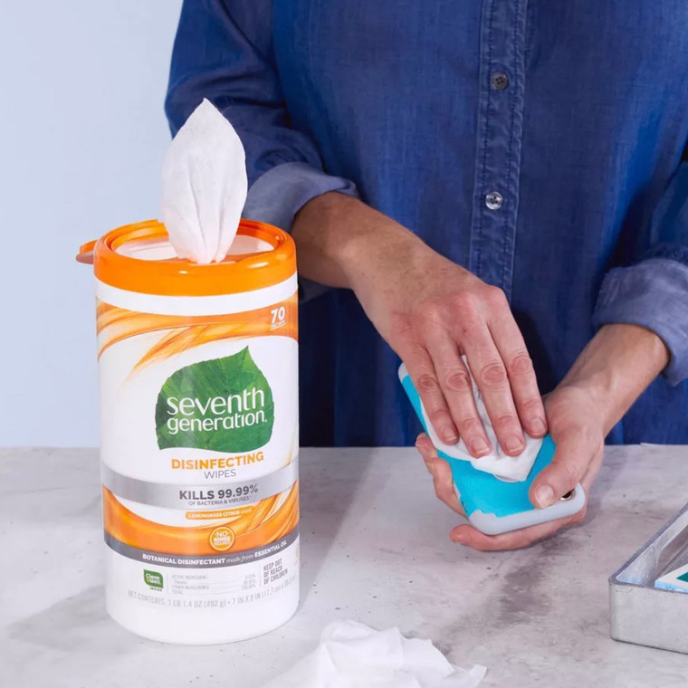 Lemongrass Citrus Disinfecting Wipes - 70ct