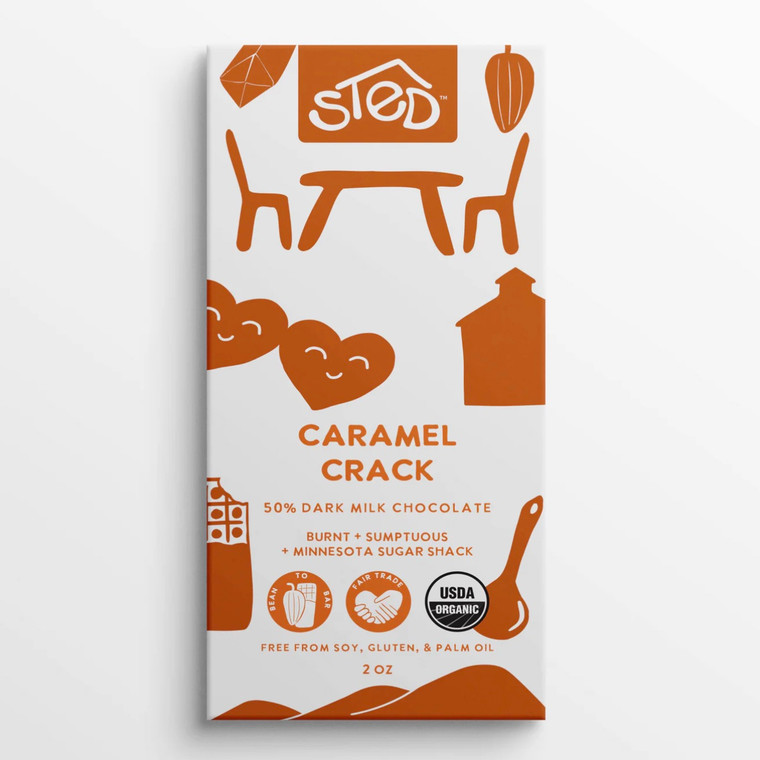 Caramel Crack Dark Milk Chocolate Bar - 2oz
