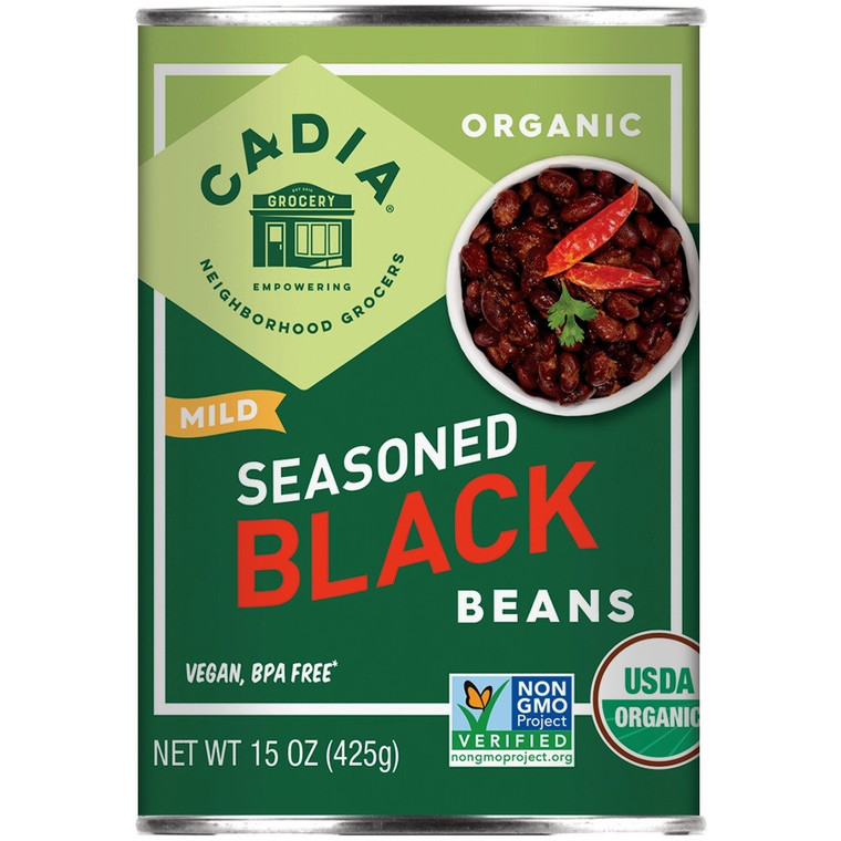 Canned Seasoned Black Beans - 15 oz