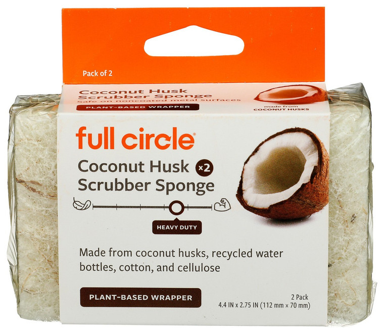 Coconut Scrubber Sponges - 2 Pack