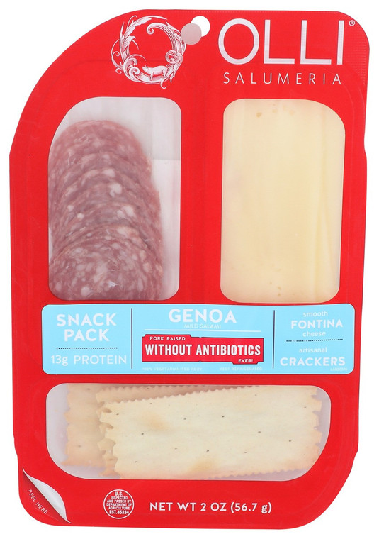 Genoa Salami, Fontina Cheese and Crackers Snack Pack - 2 oz