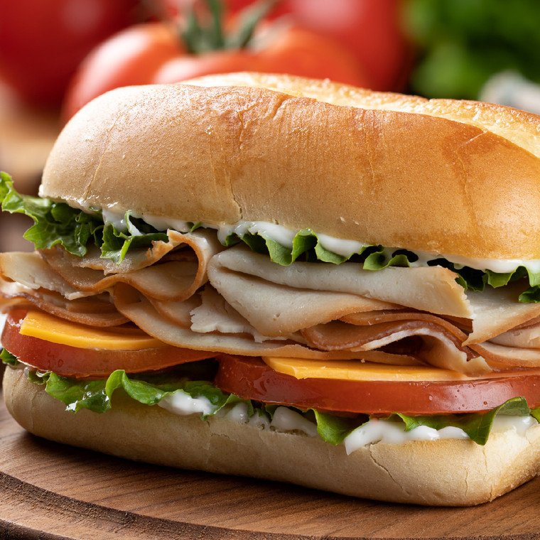 Smoked Turkey Breast Sliced on Sandwich