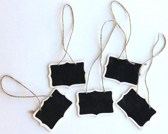 ChalkBoard Signs With Rope - 5Pcs Natural Wood Mini CBS5p