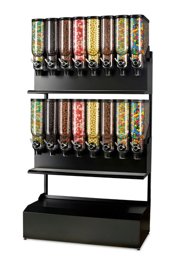 Bulk Retail Merchandising - FFP-GNDL802 - Bulk Wholefood Retail Display Unit - Free Flow Pro Bulk Dispensers