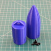 3D printed PNC-60KS Altimeter Bay Nose Cone includes extra quick release plastic rivets