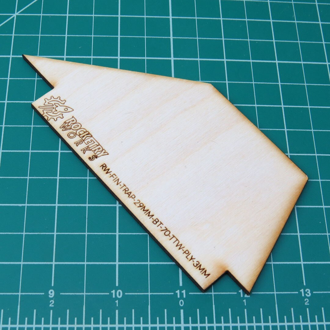 1/8 Inch Plywood TTW Fins for 29mm Motor Tube & BT80 Body Tube by