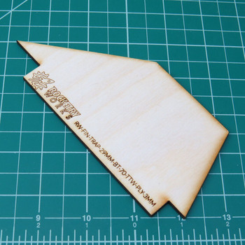 Plywood Trapezoidal Fins TTW fits 29mm in BT-70