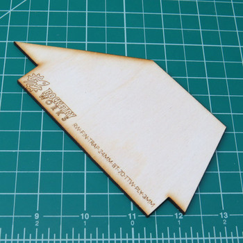 Plywood Trapezoidal Fins TTW fits 24mm in BT-70