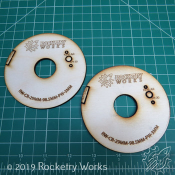 24mm Centering Ring for 98mm Body Tubes - 3mm Plywood 24mm Centering Ring for 98mm Body Tubes - 3mm Plywood