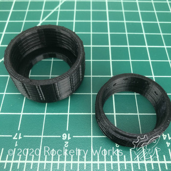 Rocketry Works 3D Printed Motor Retainer Pieces Separately Rocketry Works 3D Printed Motor Retainer Pieces Separately