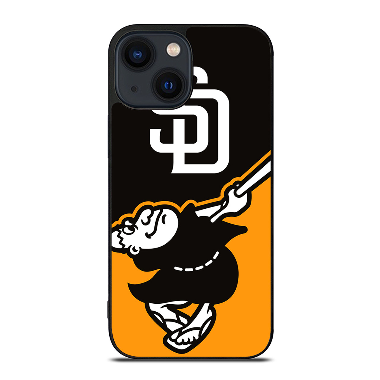 San Diego Padres Vintage Logo on Old Wall iPhone 15 Plus Case by