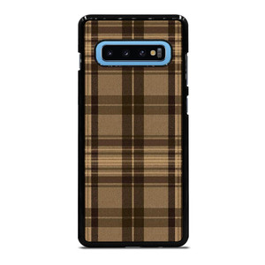 PLAID BROWN 1 Samsung Galaxy S10 Plus Case Cover