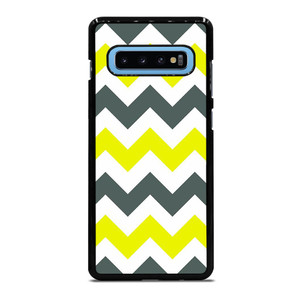 CHEVRON PATTERN YELLOW AND GREY Samsung Galaxy S10 Plus Case Cover CHEVRON PATTERN YELLOW AND GREY Samsung Galaxy S10 Plus Case Cover