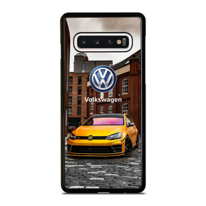 VW VOLKSWAGEN GTI CAR YEELOW Samsung Galaxy S10 Case Cover VW VOLKSWAGEN GTI CAR YEELOW Samsung Galaxy S10 Case Cover