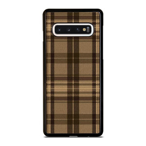 PLAID BROWN 1 Samsung Galaxy S10 Case Cover PLAID BROWN 1 Samsung Galaxy S10 Case Cover