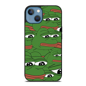 PEPE THE SMUG FROG PATTERN iPhone 13 Case Cover PEPE THE SMUG FROG PATTERN iPhone 13 Case Cover