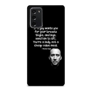NICOLAS CAGE QUOTE Samsung Galaxy Note 20 Case Cover NICOLAS CAGE QUOTE Samsung Galaxy Note 20 Case Cover