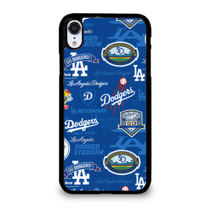 LOS ANGELES DODGERS LOGO COLLAGE iPhone XR Case Cover