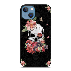 FLORAL SKULL iPhone 13 Case Cover FLORAL SKULL iPhone 13 Case Cover