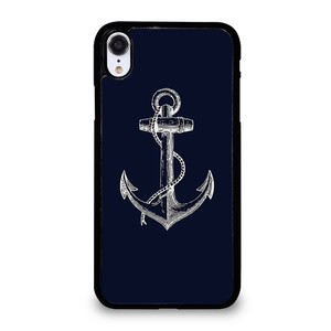 NAUTICAL ANCHOR NAVY BLUE iPhone XR Case Cover