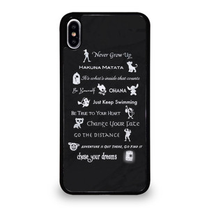 DISNEY LESSONS BLACK MARBLE iPhone XS Max Case Cover
