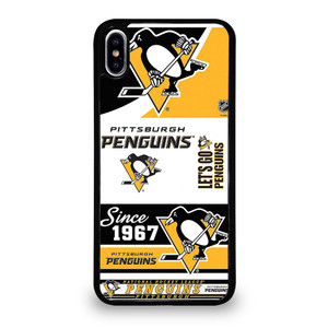 PITTSBURGH PENGUINS LOGO COLLAGE iPhone XS Max Case Cover