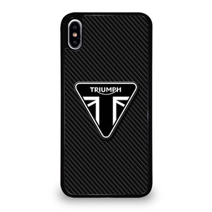 TRIUMPH MOTORCYCLE CARBON LOGO iPhone XS Max Case Cover TRIUMPH MOTORCYCLE CARBON LOGO iPhone XS Max Case Cover